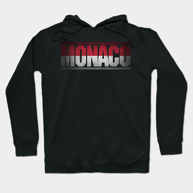 Monaco Retro Flag for Men Women Monaco National Pride Hoodie by Henry jonh